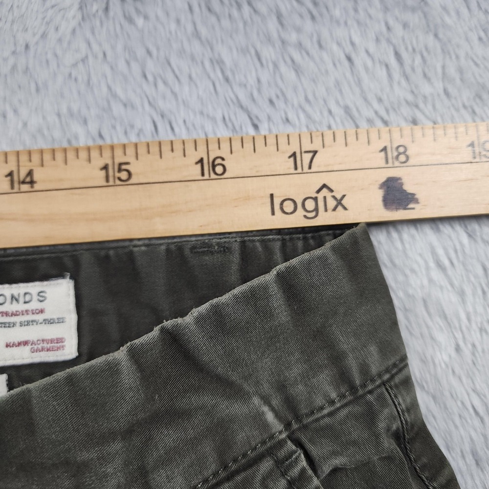 7 Diamonds Infinity Pants Mens 36x32 Green Canvas Straight Leg Chino Golf Casual - Picture 6 of 10